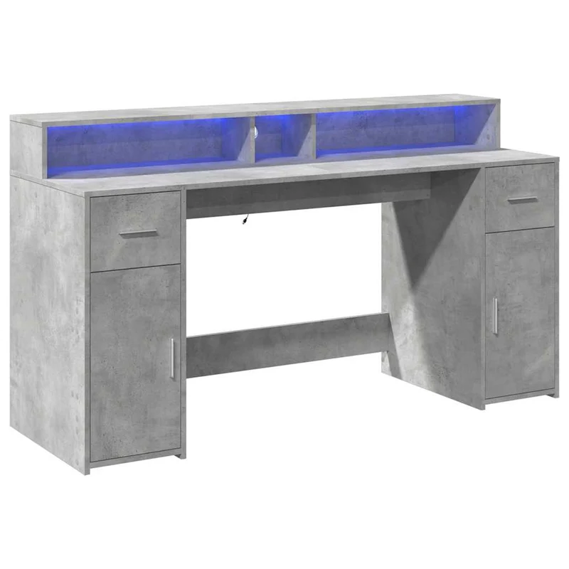 LED-Computertisch mit Monitorerhöhung, 160cm
