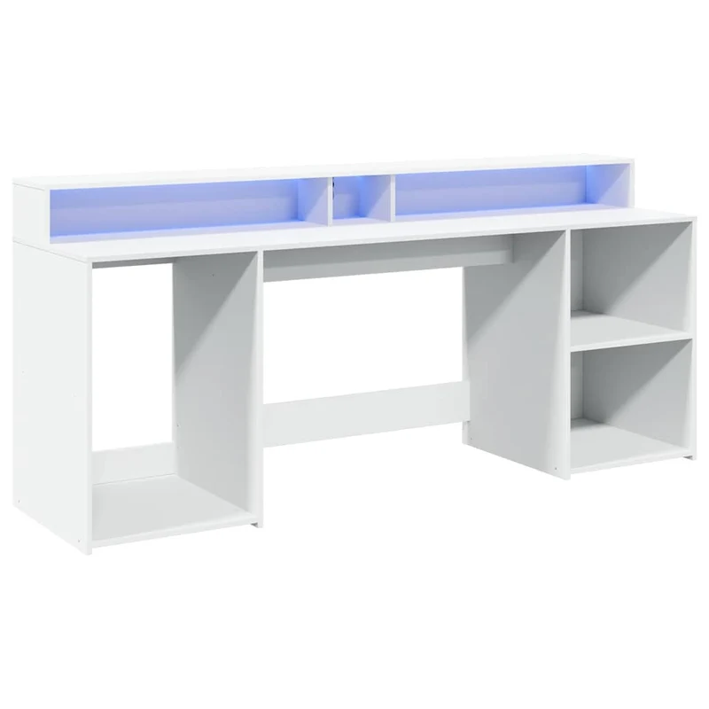 Großer LED-Schreibtisch mit genügend Stauraum, 200cm