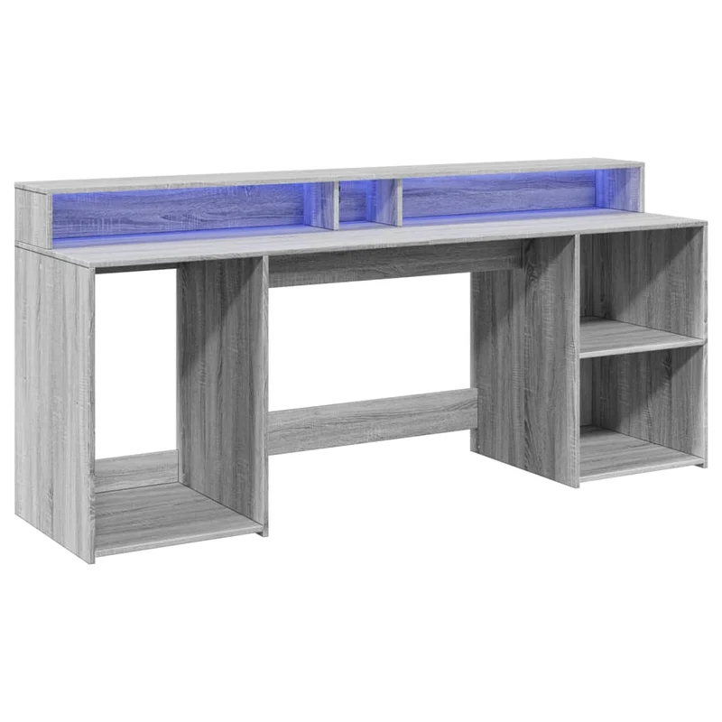 Großer LED-Schreibtisch mit genügend Stauraum, 200cm
