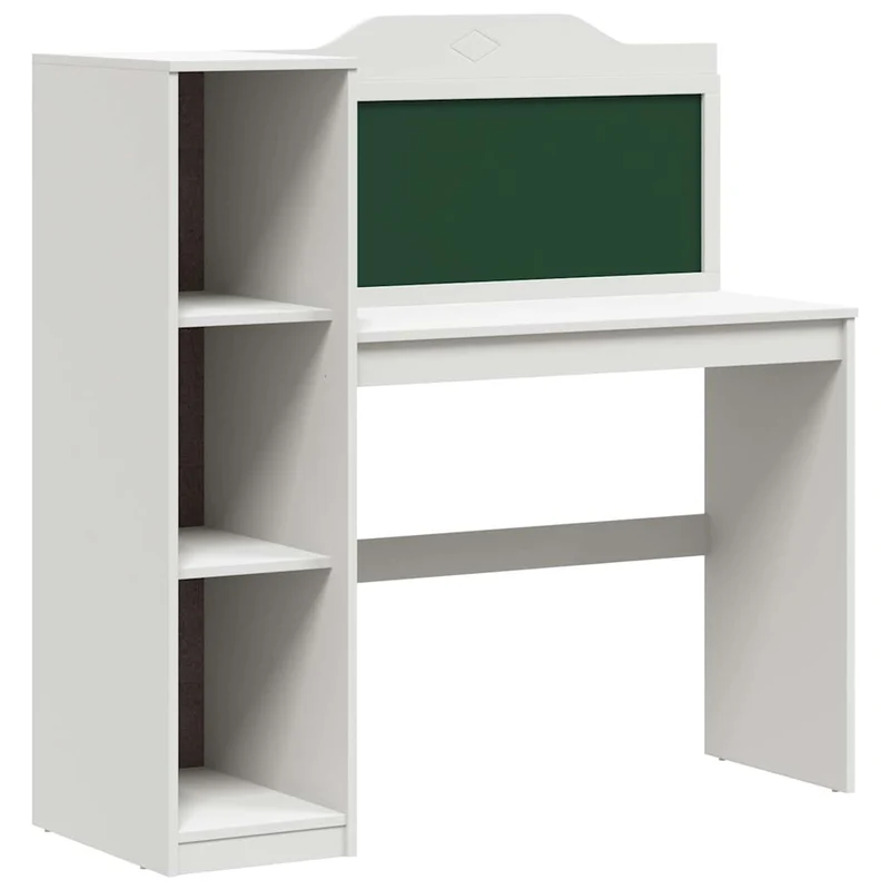 Schreibtisch mit Kreidetafel und Regalen fürs Kinderzimmer
