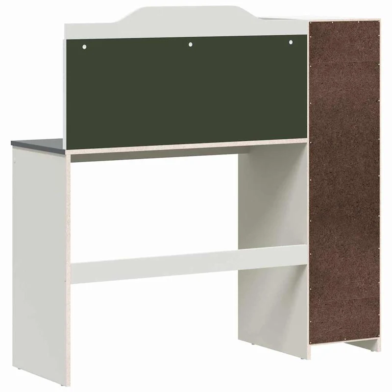 Schreibtisch mit Kreidetafel und Regalen fürs Kinderzimmer