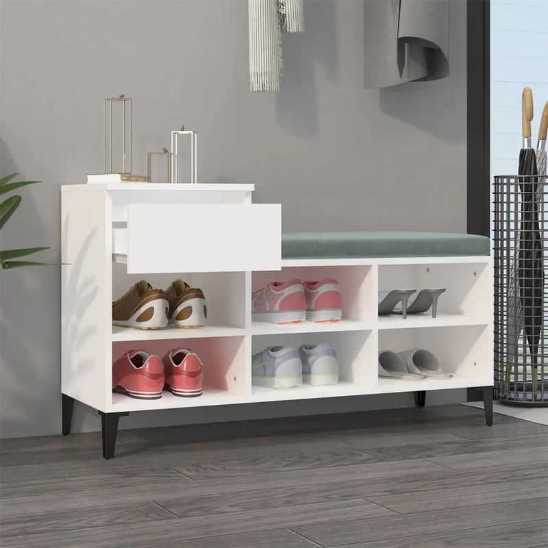 Flurbank mit Schuhregal & Schublade, 102 cm