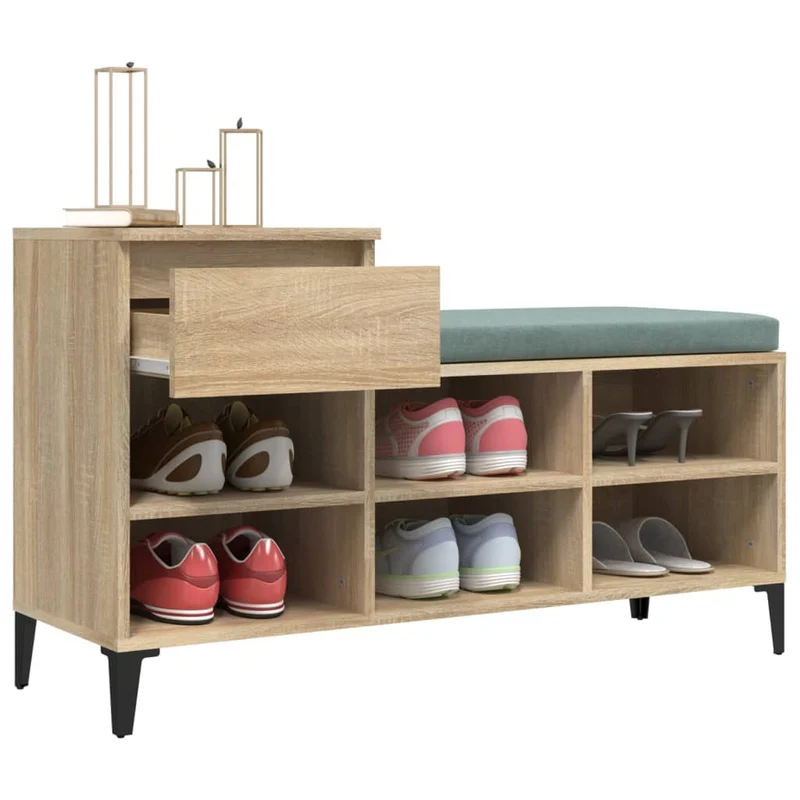 Flurbank mit Schuhregal & Schublade, 102 cm