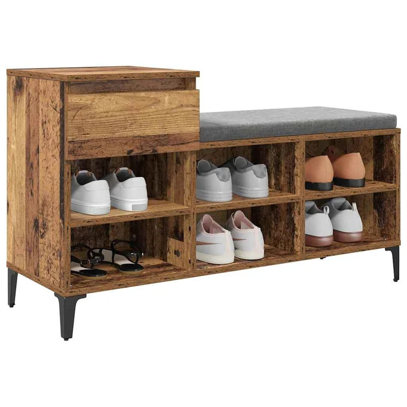 Flurbank mit Schuhregal & Schublade, 102 cm