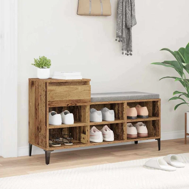 Flurbank mit Schuhregal & Schublade, 102 cm