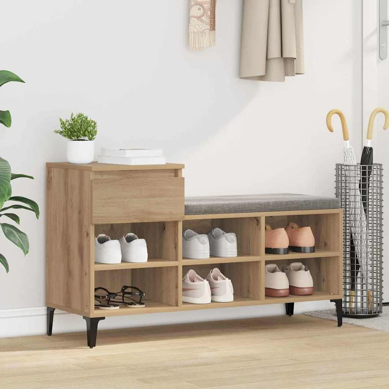 Flurbank mit Schuhregal & Schublade, 102 cm