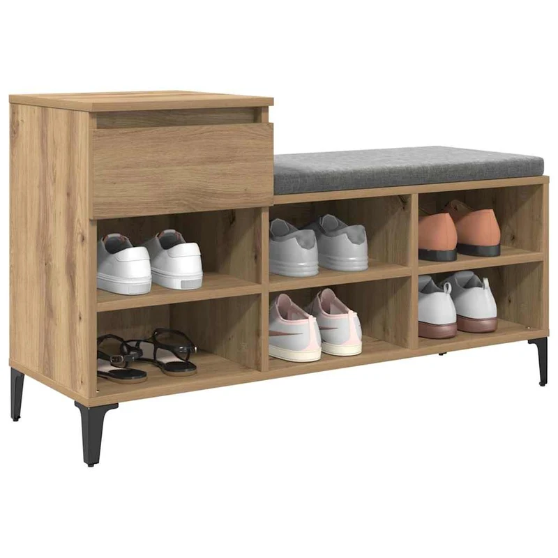 Flurbank mit Schuhregal & Schublade, 102 cm