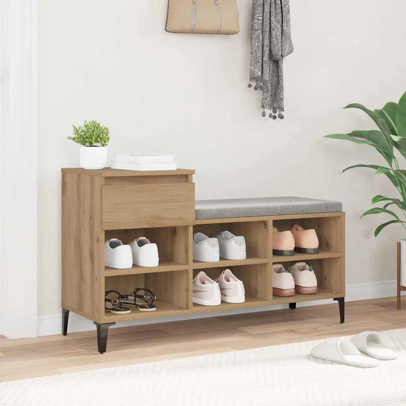 Flurbank mit Schuhregal & Schublade, 102 cm