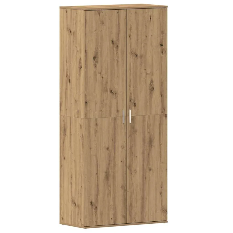 Hoher Schuhschrank mit 5 Ablagen und Kleiderstange