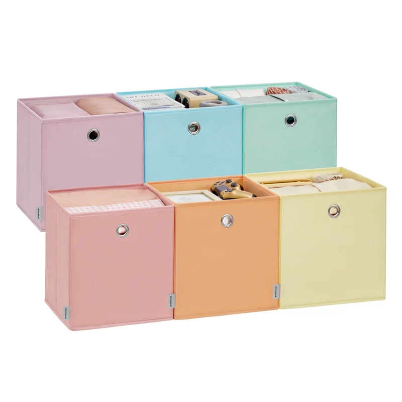 Aufbewahrungsbox 6er Set bunt