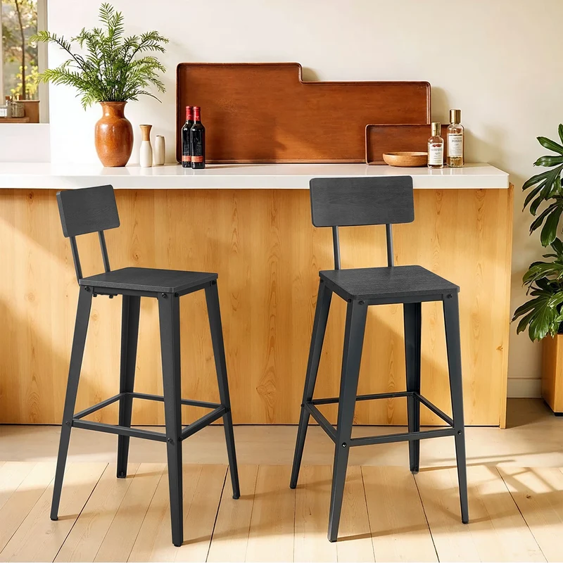 2er Set Barhocker mit Rückenlehne