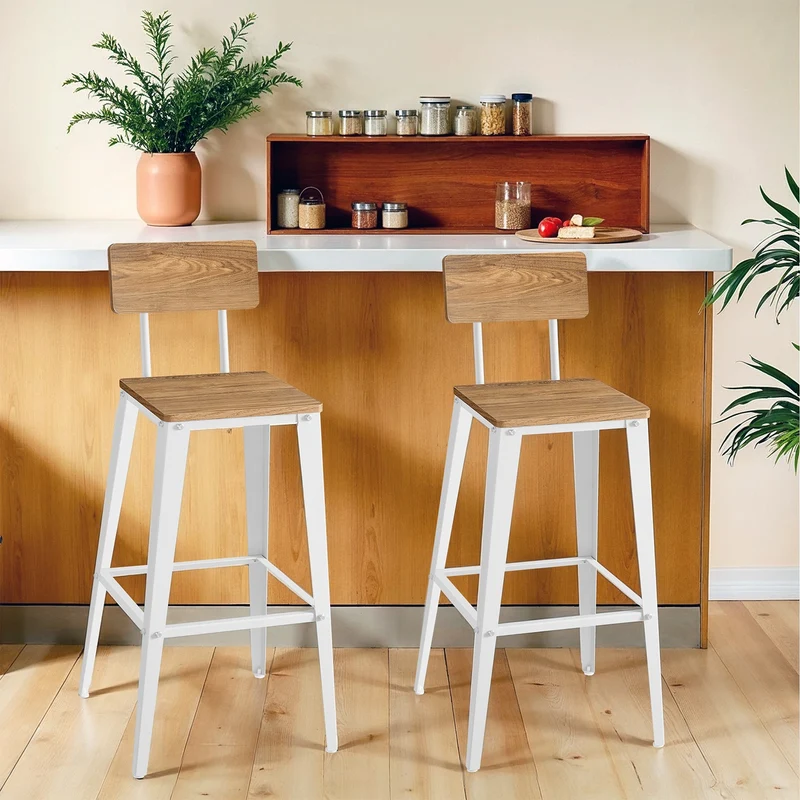 2er Set Barhocker mit Rückenlehne