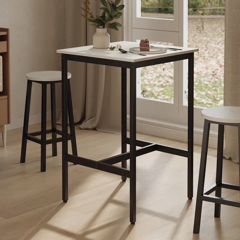 Bartisch mit Stahlgestell hoch