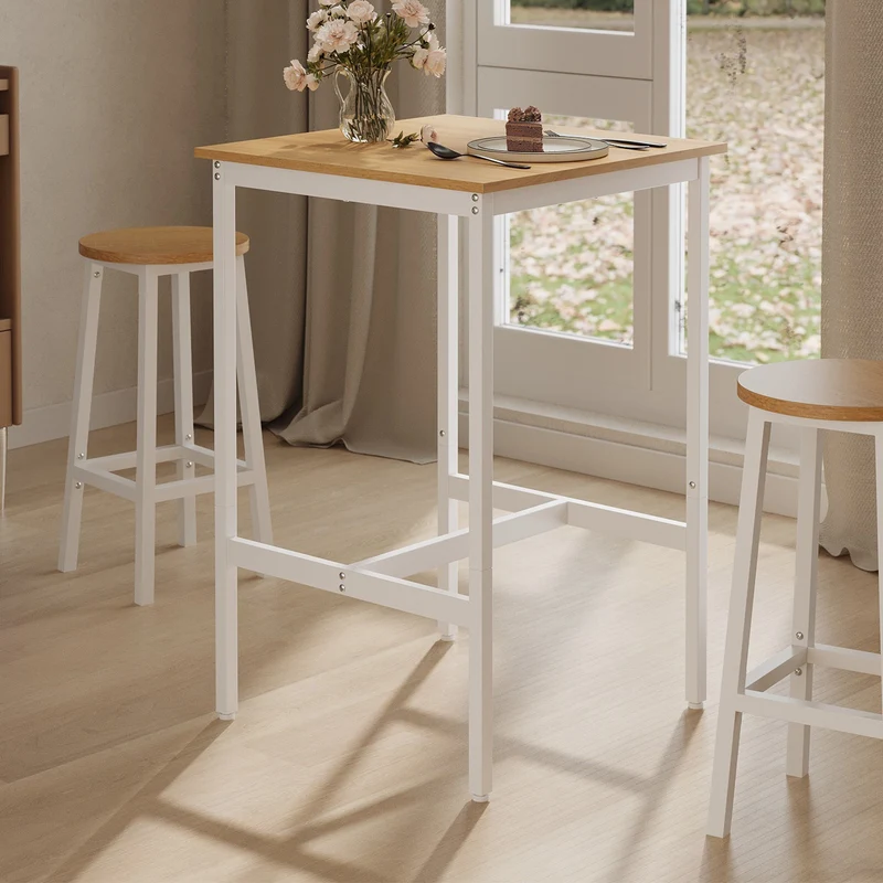 Bartisch mit Stahlgestell hoch