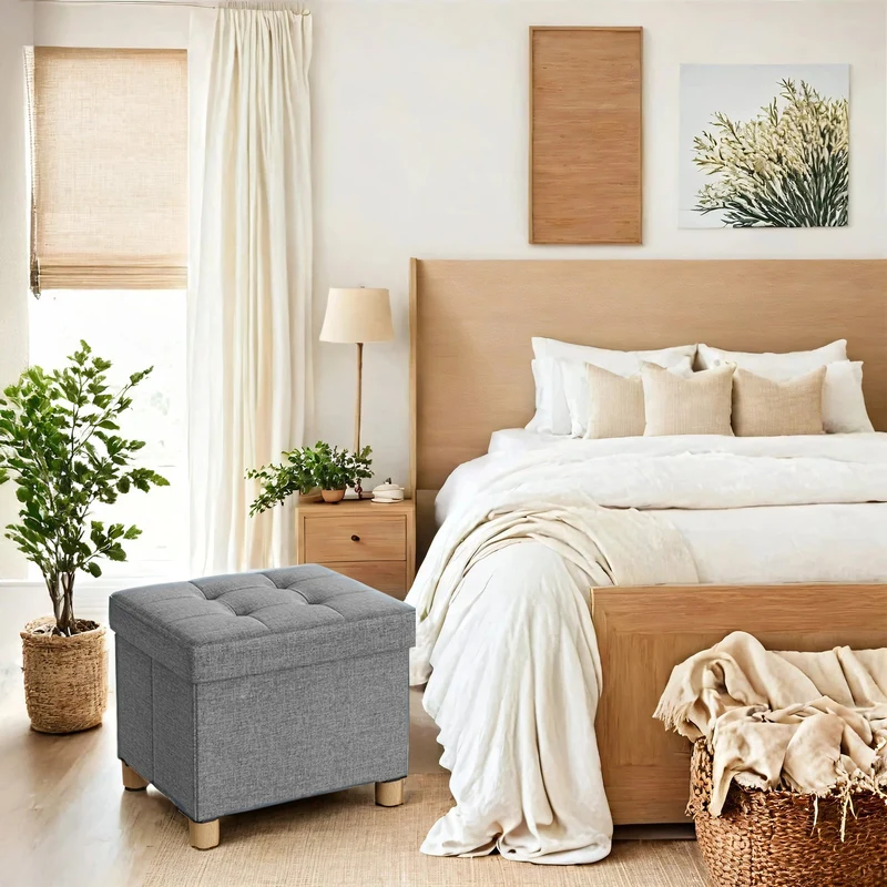 Sitzhocker mit Deckel und Stauraum