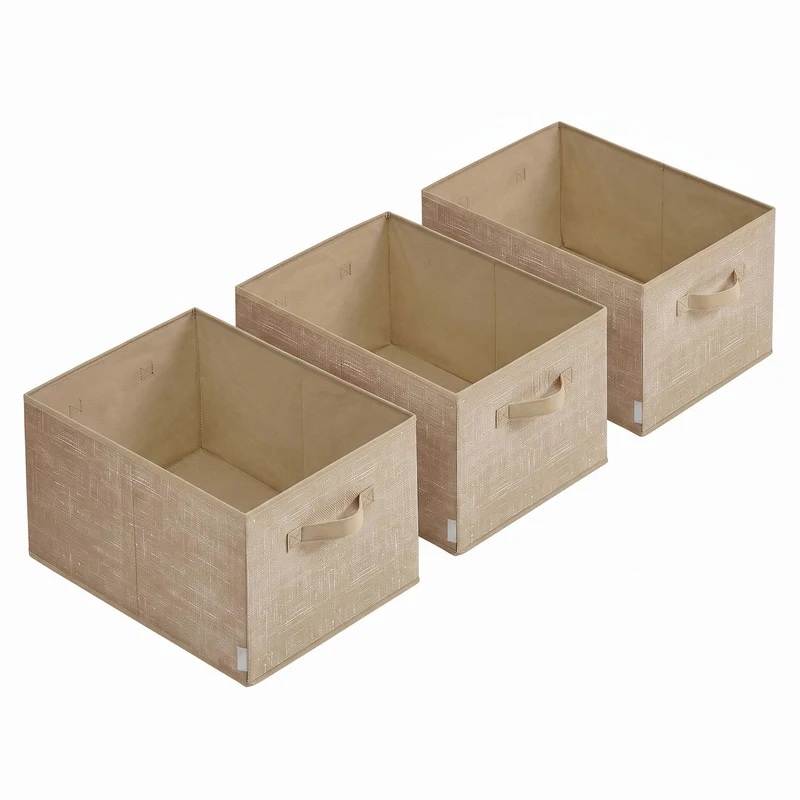Aufbewahrungsbox 3er Set 40 x 30 x 24 cm tintenschwarz