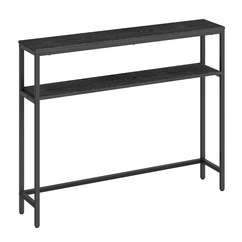 schmaler Sofatisch mit 2 Ablagen