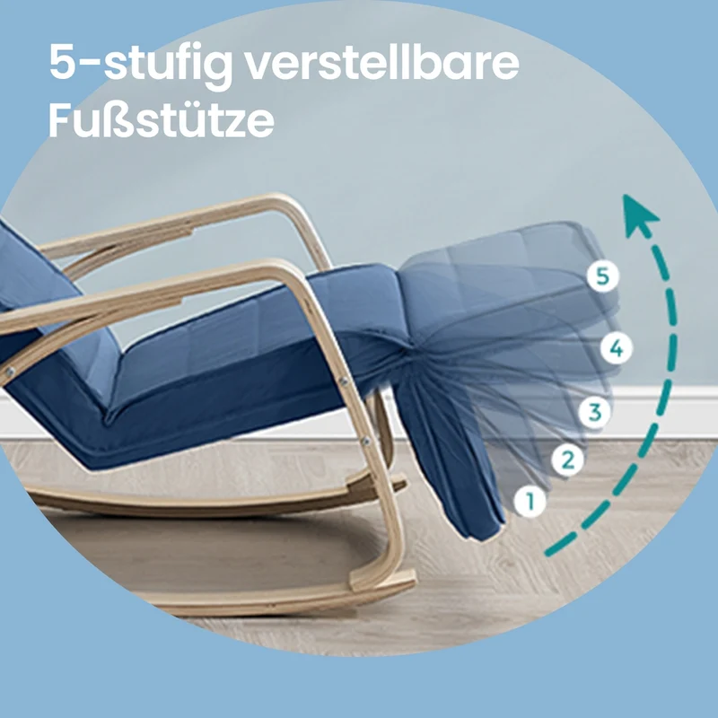 Schaukelstuhl mit stabilem Birkenholzgestell