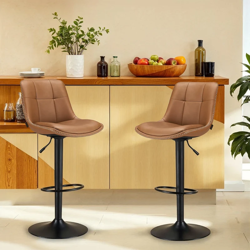 Barhocker 2er Set mit Rückenlehne