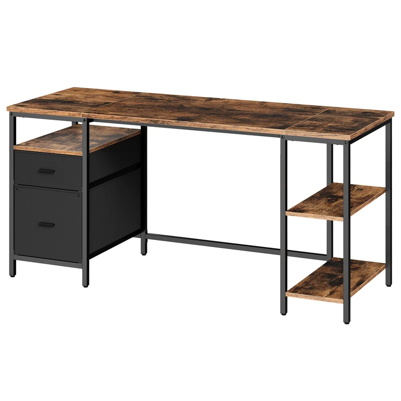 Schreibtisch mit 2 Ablagen Industrie-Design