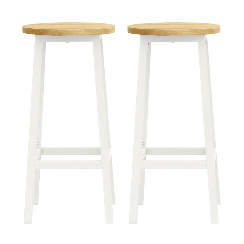 Barhocker 2er Set mit Fußstützen