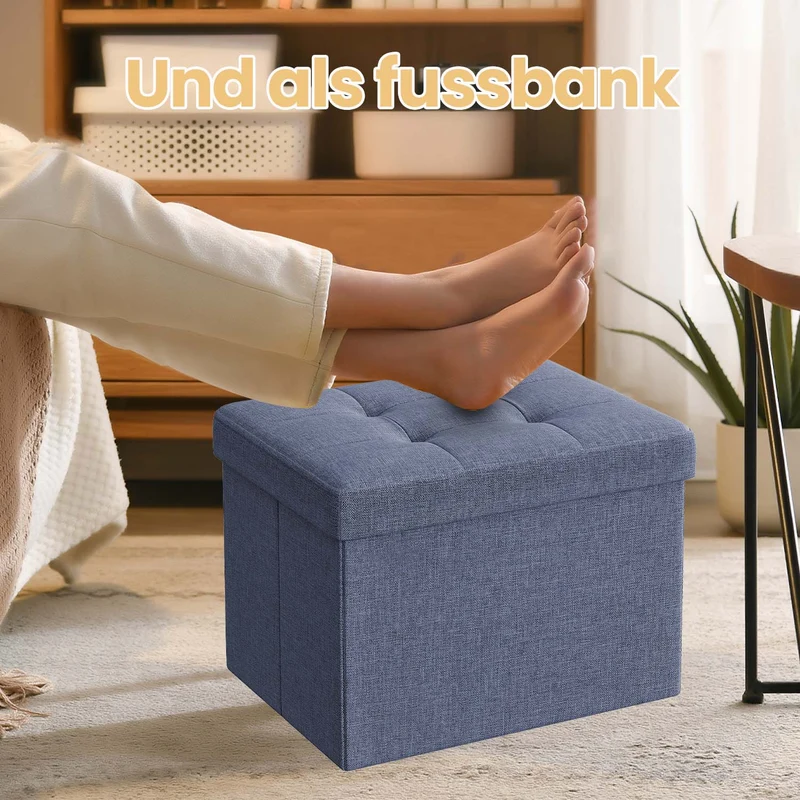 Sitzbank aus Leinenimitat mit stauraum