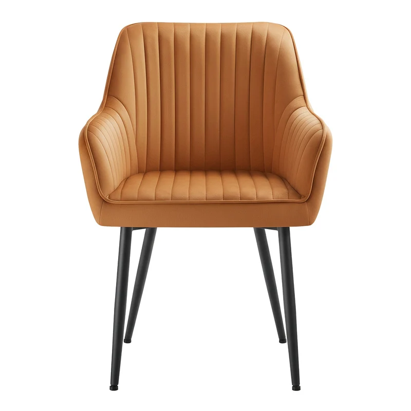 Küchenstuhl aus Cord, Loungesessel, Esszimmerstuhl mit Armlehnen
