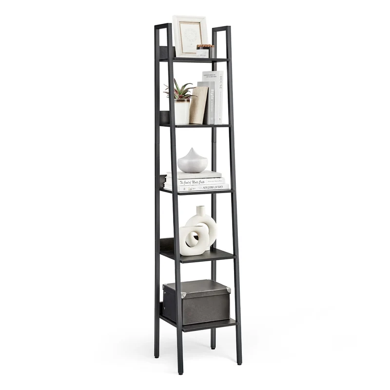 Bücherregal 5 Ebenen schmal offen