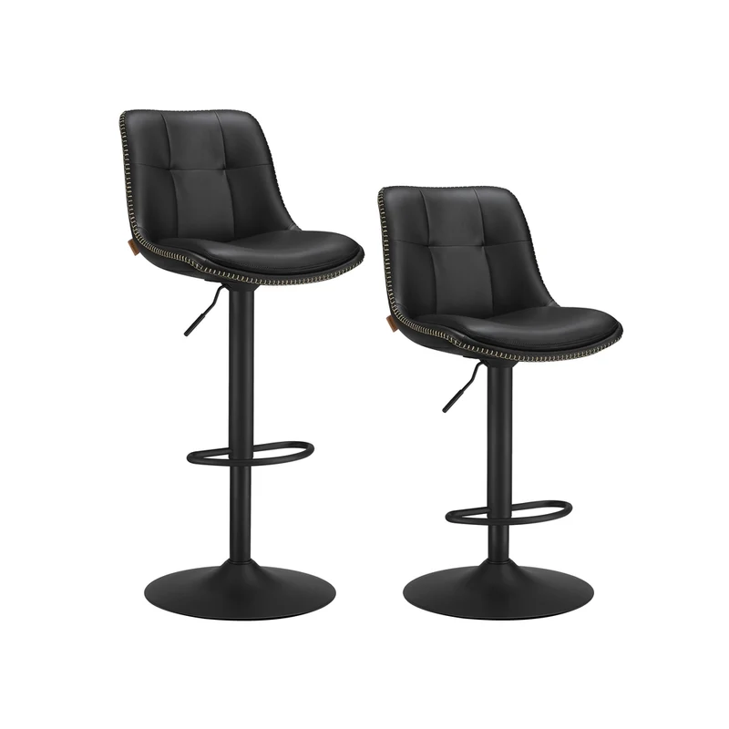 Barhocker 2er Set mit Rückenlehne