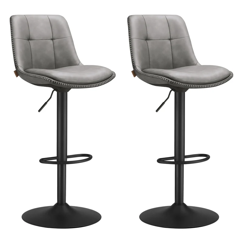 Barhocker 2er Set mit Rückenlehne