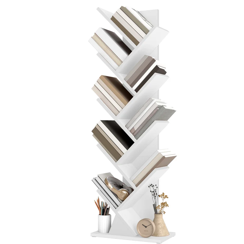 Bücherregal Standregal Baumform Eckregal platzsparend