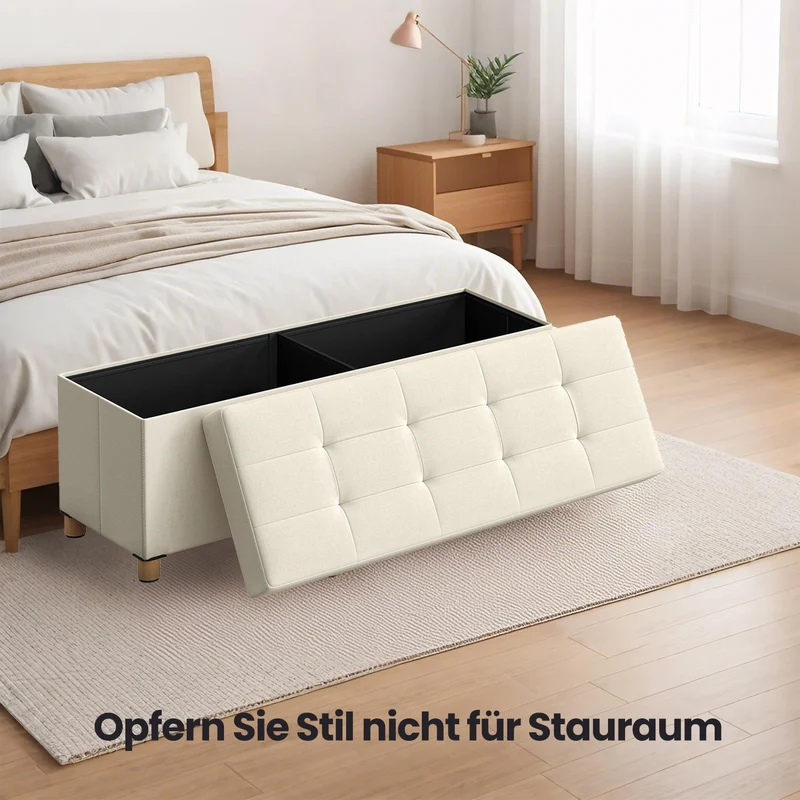 Fußhocker mit Stauraum und Deckel