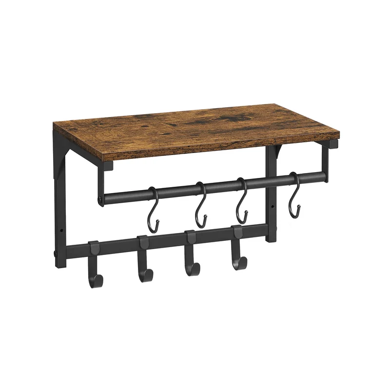 Wandgarderobe mit 8 Haken