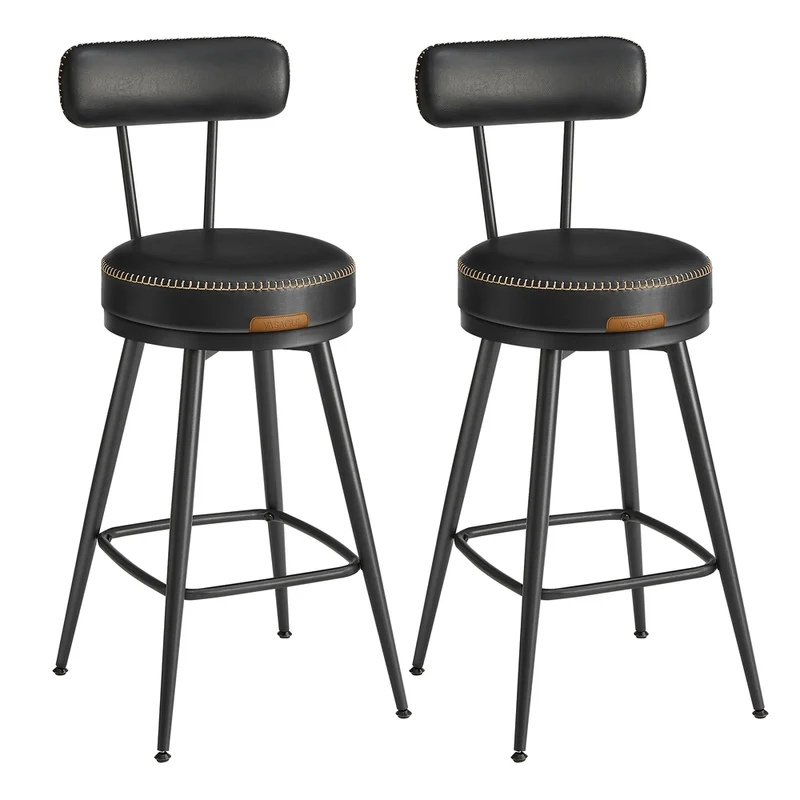 EKHO Kollektion - Barhocker 2er Set aus Kunstleder