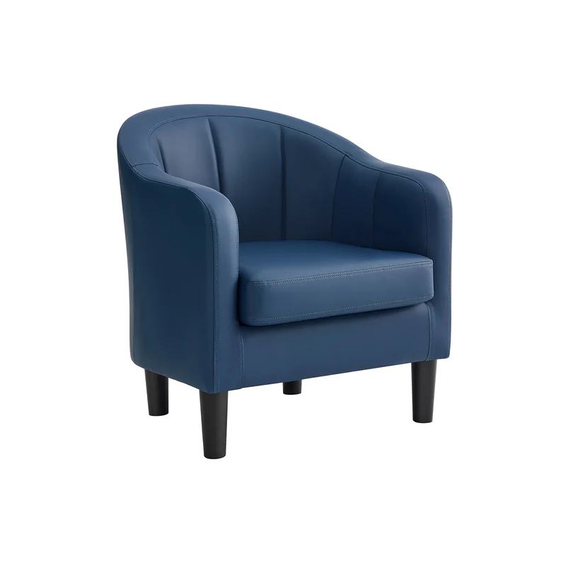 Sessel Bezug aus Leinenimitat modern grau