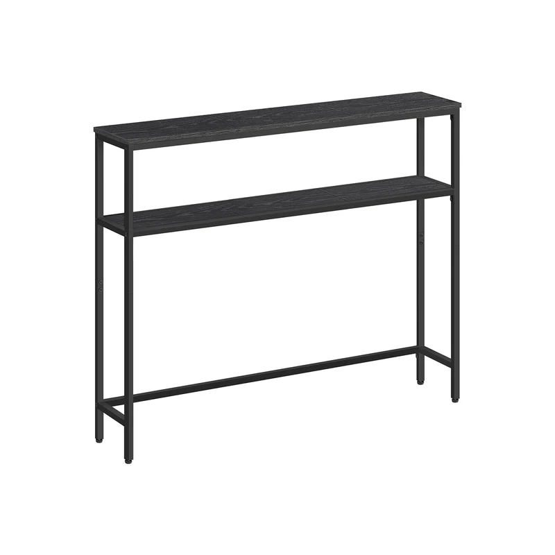schmaler Sofatisch mit 2 Ablagen