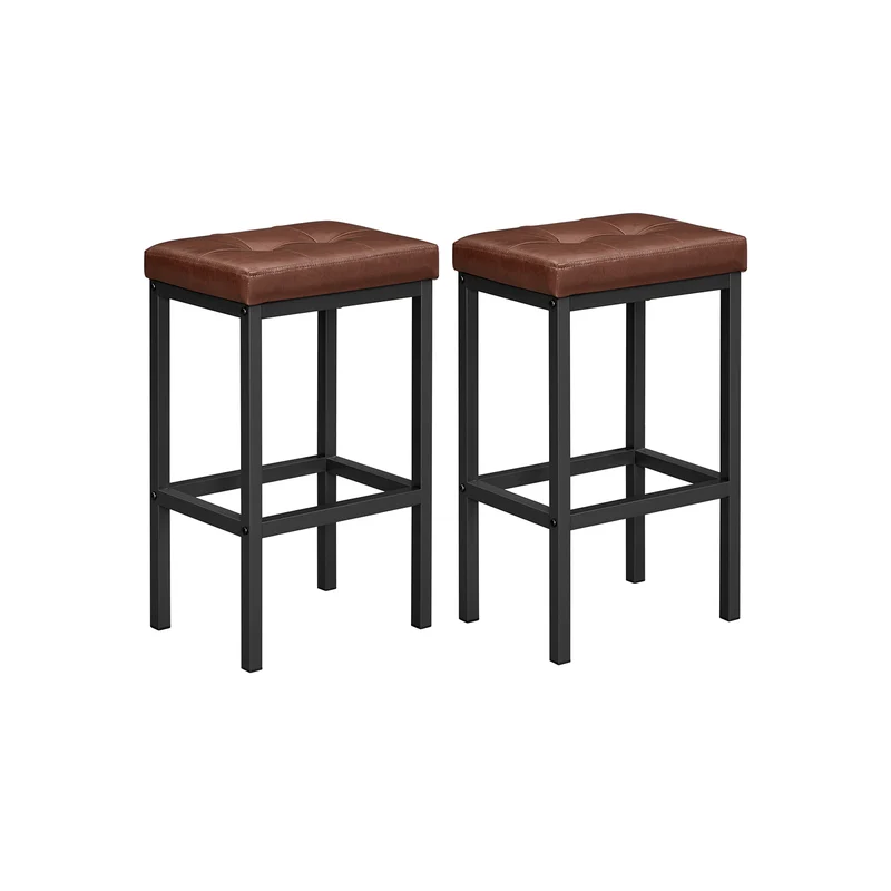 2er-Set Barhocker mit PU-Bezug
