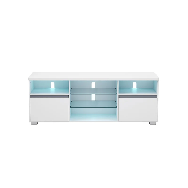LED-Beleuchtung TV-Schrank mit offenen Ablagen