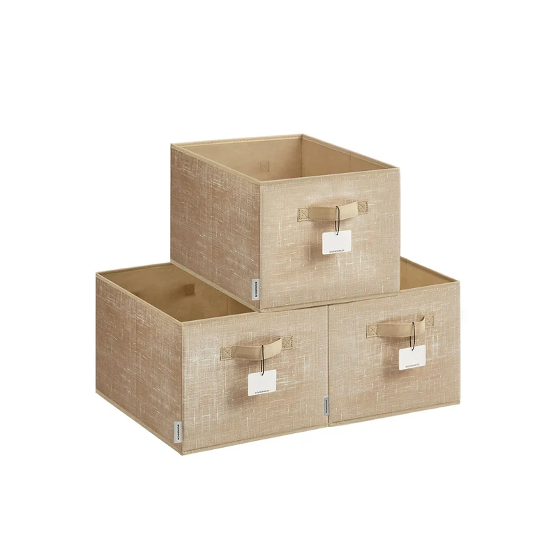 Aufbewahrungsbox 3er Set 30 x 20 x 15 cm tintenschwarz