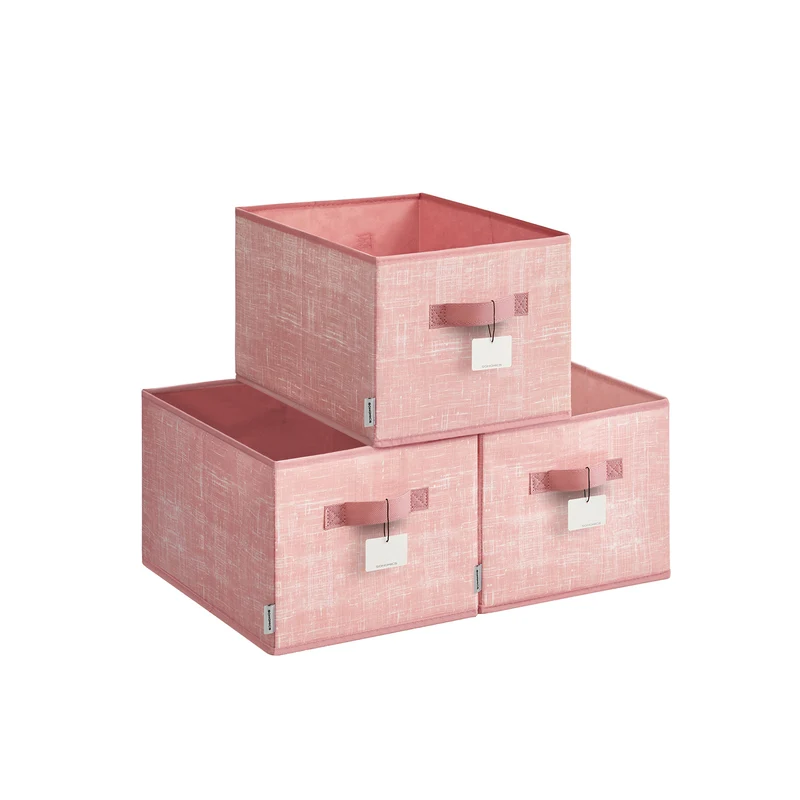 Aufbewahrungsbox 3er Set 30 x 20 x 15 cm tintenschwarz