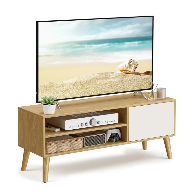 TV-Schrank mit 1 Tür 40 x 120 x 49 cm weiß