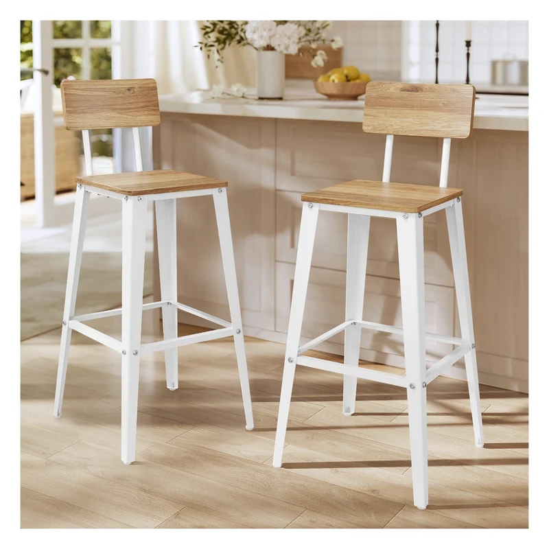 2er Set Barhocker mit Rückenlehne