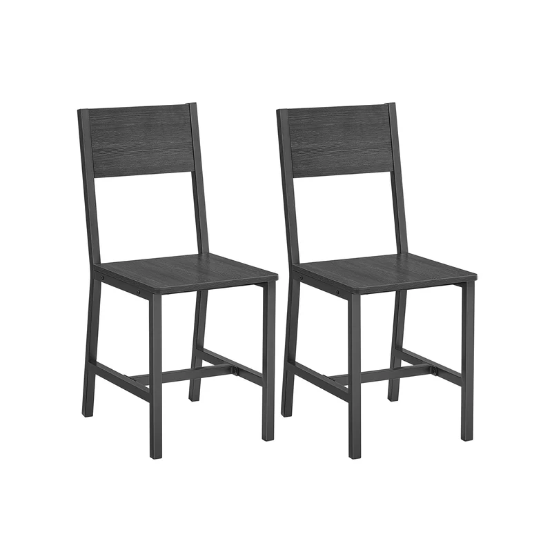 2er-Set Esszimmerstühle mit Metallrahmen