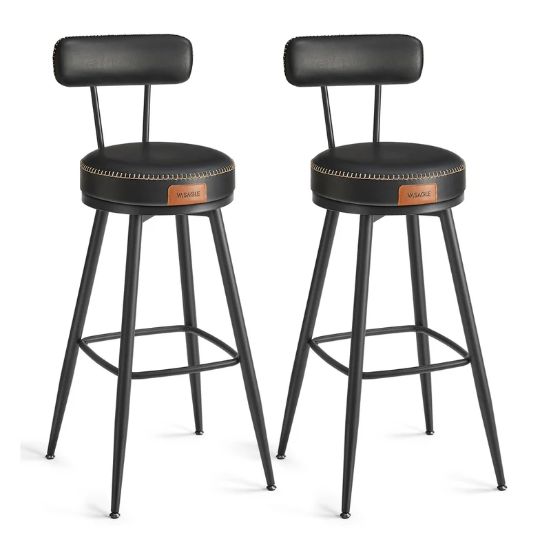 EKHO Kollektion - Barhocker 2er Set aus Kunstleder