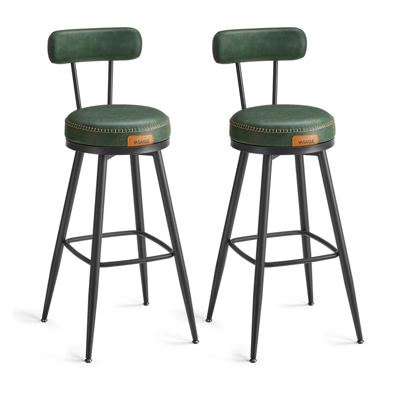 EKHO Kollektion - Barhocker 2er Set aus Kunstleder