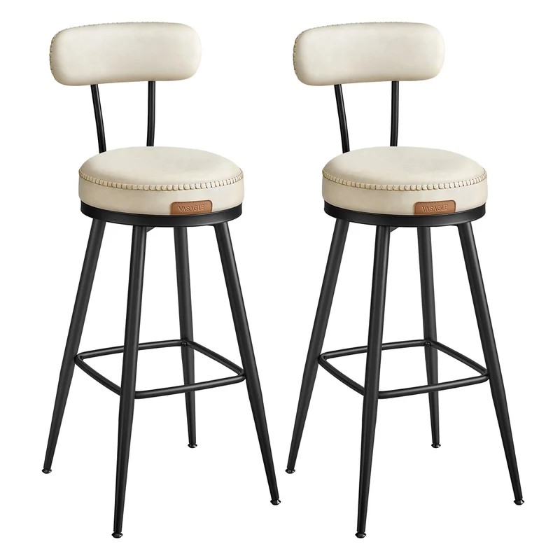 EKHO Kollektion - Barhocker 2er Set aus Kunstleder