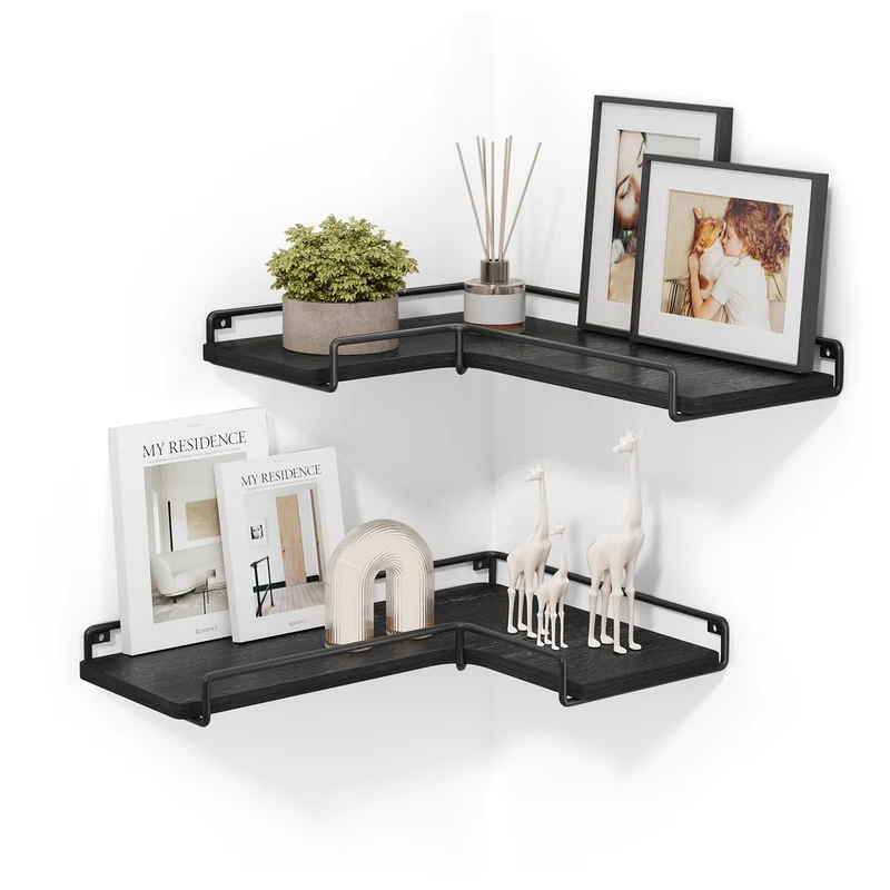 L förmiges Wandregal Set im Industrie Design