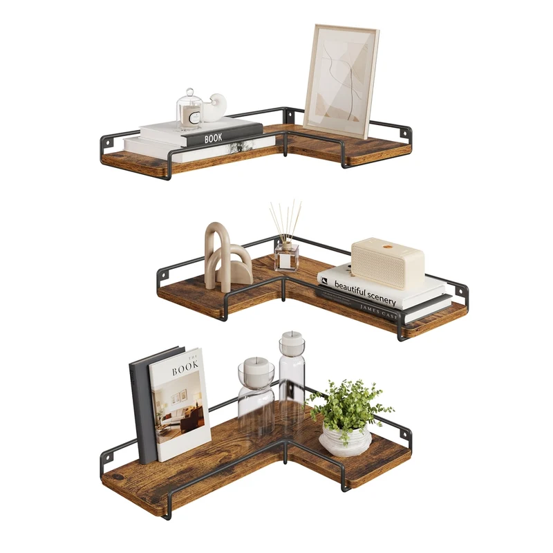 L förmiges Wandregal Set im Industrie Design