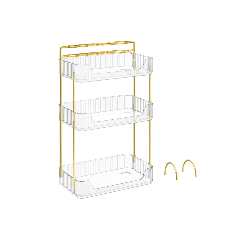 Make-up Organizer rechteckig Geschenkidee champagnergold