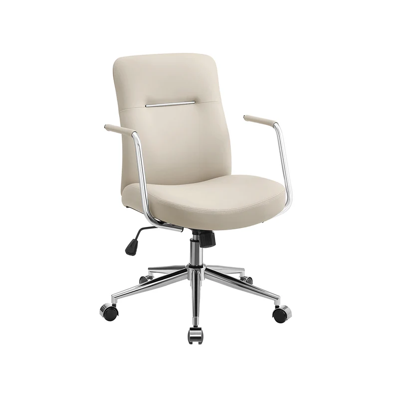 Bürostuhl mit Rückenlehnen und gebogenem Sitz